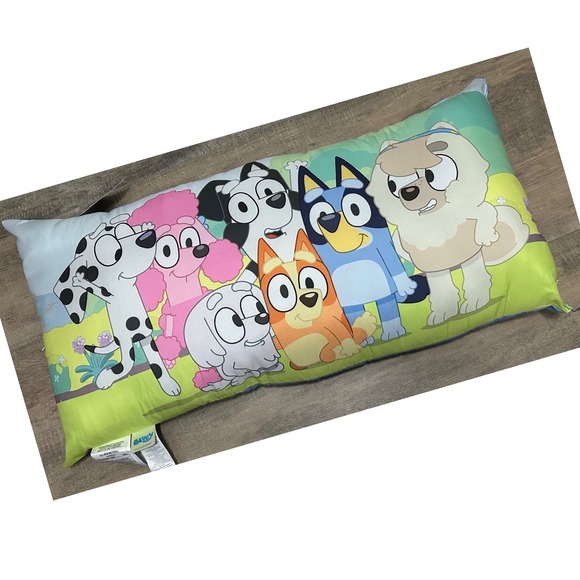 Snuggle Up With The Bluey Characters Kids Large Body Pillow 30x16" - Picture 2 of 8